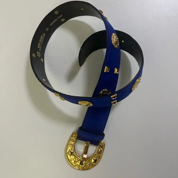 Escada | Accessories | Escada Blue And Gold Belt With  display picture 3